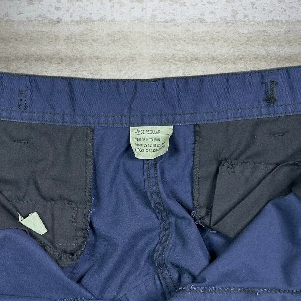 Vintage 90s Military Tactical Pants 36x30 Baggy Navy Blue Double Knees Large - Picture 4 of 4